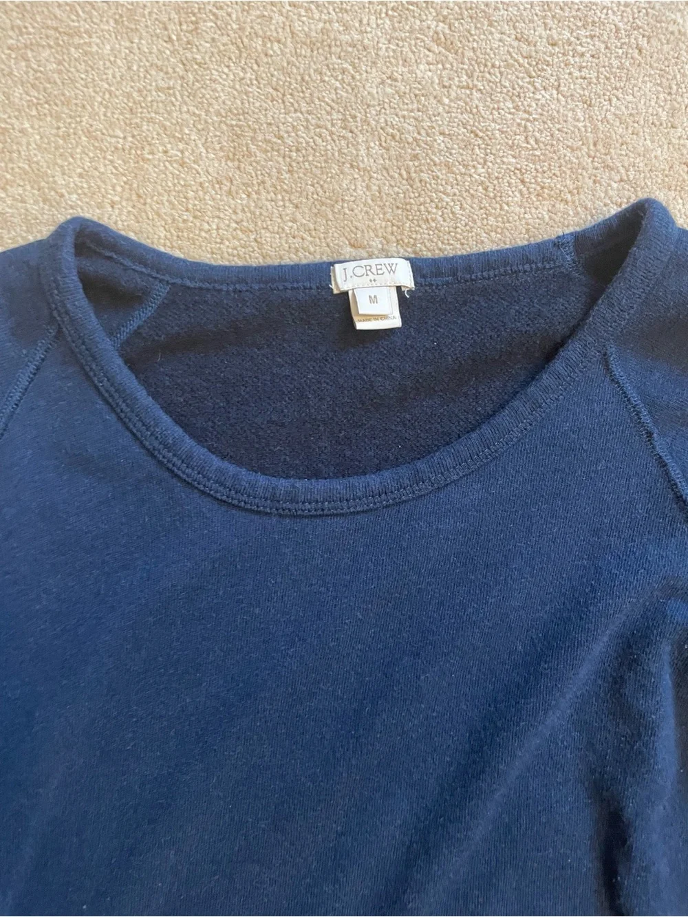 J. Crew Navy Blue Scoop-Neck Long Sleeve Dress